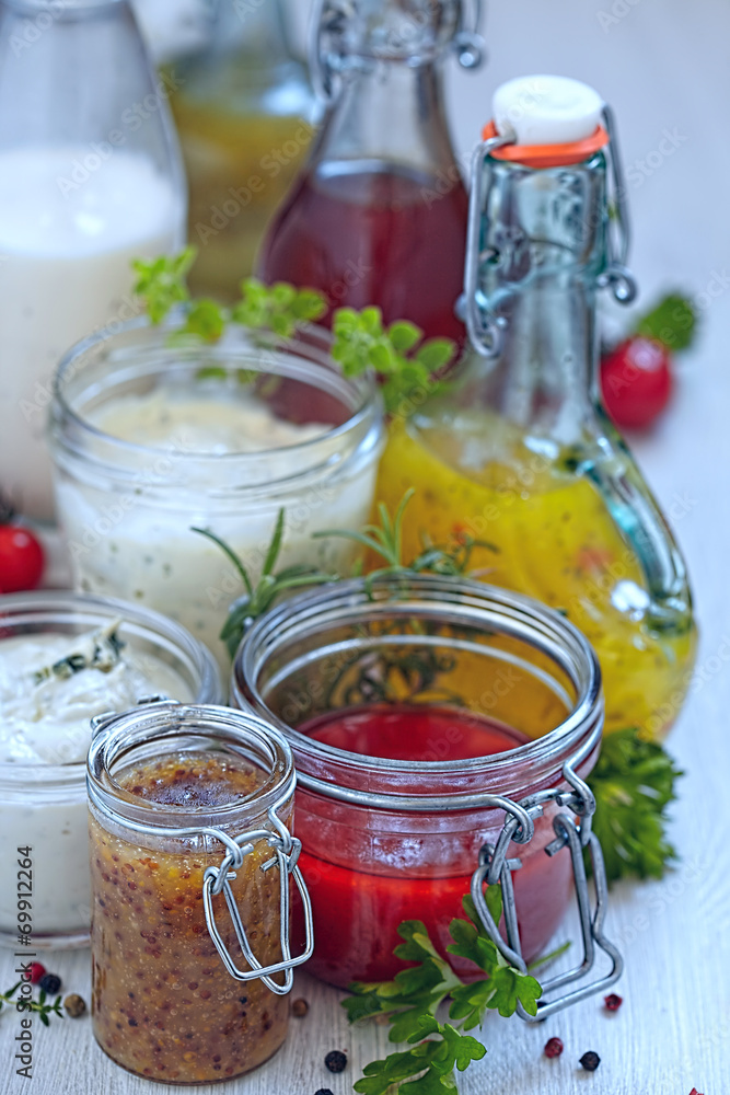 Assortment of salad dressings