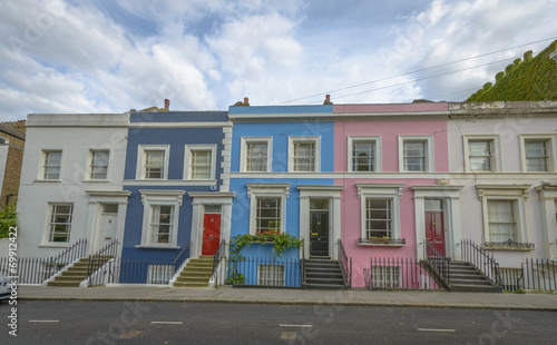 Fototapeta Naklejka Na Ścianę i Meble -  Pastel houses, Notting Hill - London