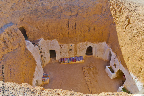 Fotografia Residential caves of troglodyte in Matmata, Tunisia, Africa