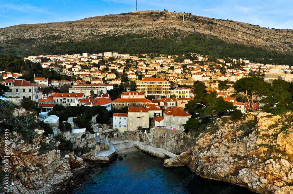 Town Dubrovnik Aerial View, Dalmatia