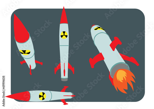 nuclear nuke atomic bomb vector illustration