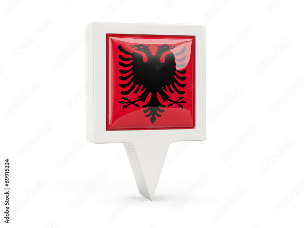 Square flag icon of albania Square flag icon of albania