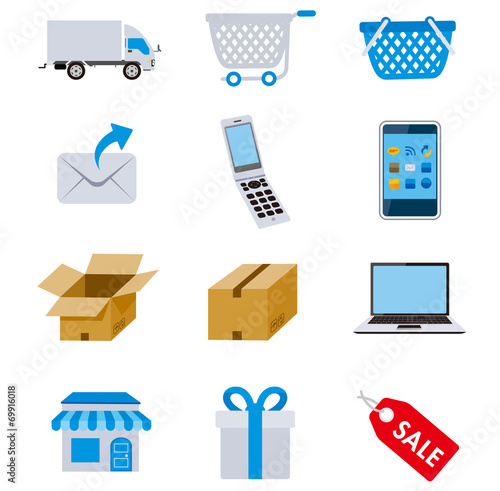 Net shopping icons Vector