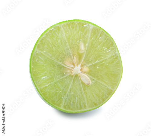 Lime on a white background.