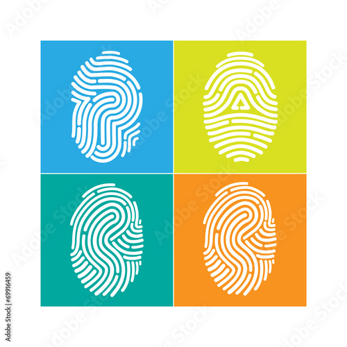 fingerprint icon. Vector Illustration.