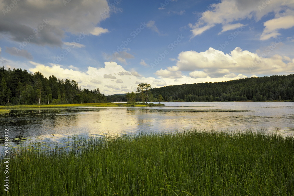 Norwegia , krajobraz wiejski Norwegia , krajobraz wiejski