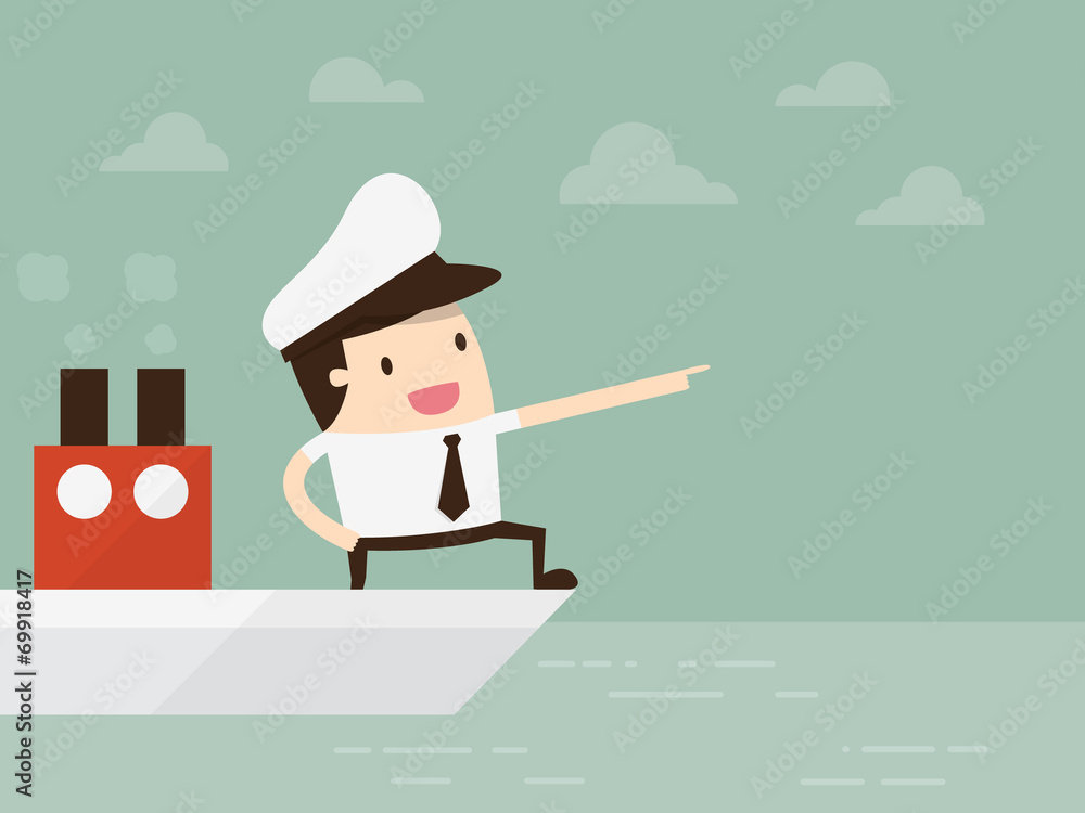 Captain, Leadership Concept Captain, Leadership Concept