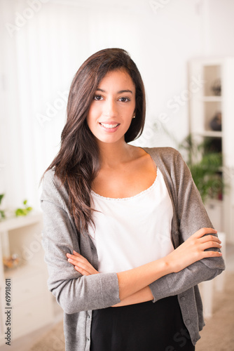 Free Download cheerful young business woman real estate visit house sale rent - GFXLoad