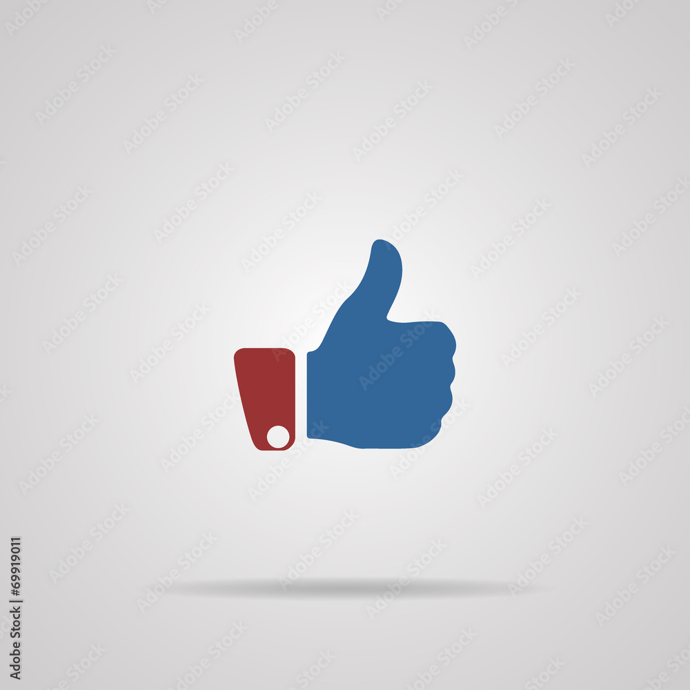 Thumb Up icon with shadow Thumb Up icon with shadow