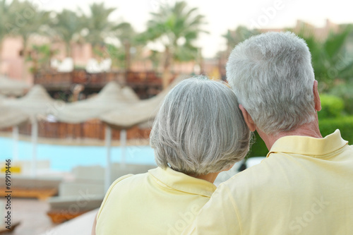 Senior couple having rest at the resort