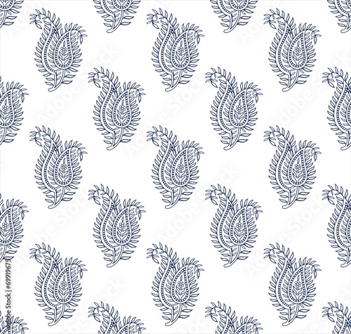 traditional paisley floral pattern , textile , Rajasthan, India