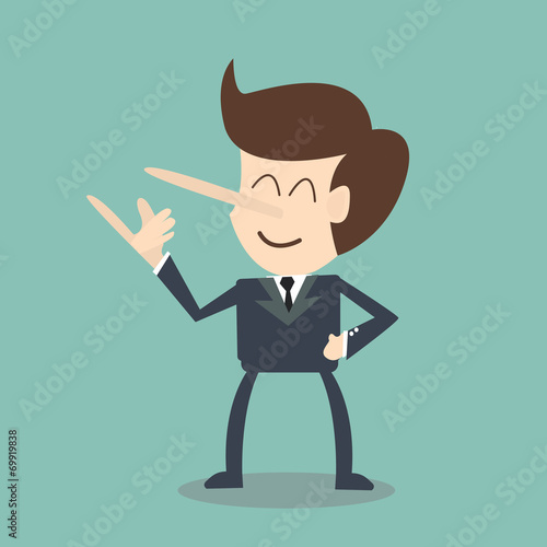 businessman is lying