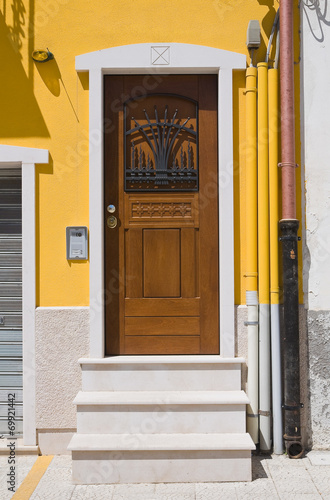 Wooden door. San Severo. Puglia. Italy. photo