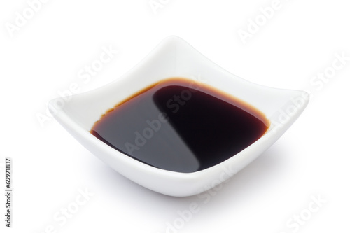 dish of soy sauce