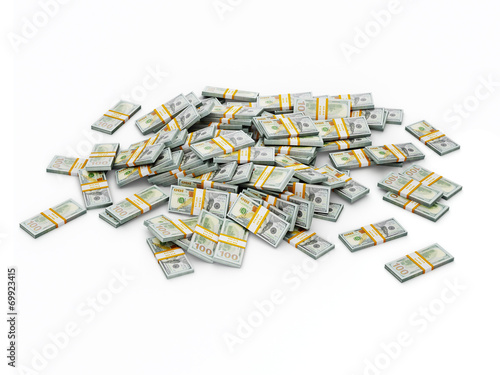 Pile of dollar bundles