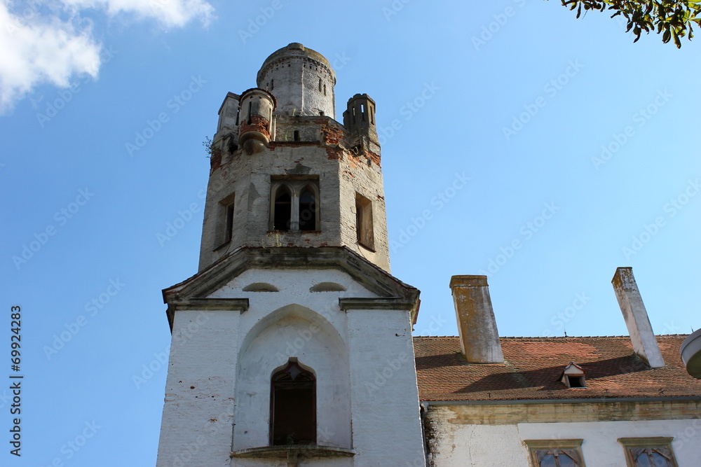 Detailansicht von Schloss Breclav (Lundenburg) in Tschechien