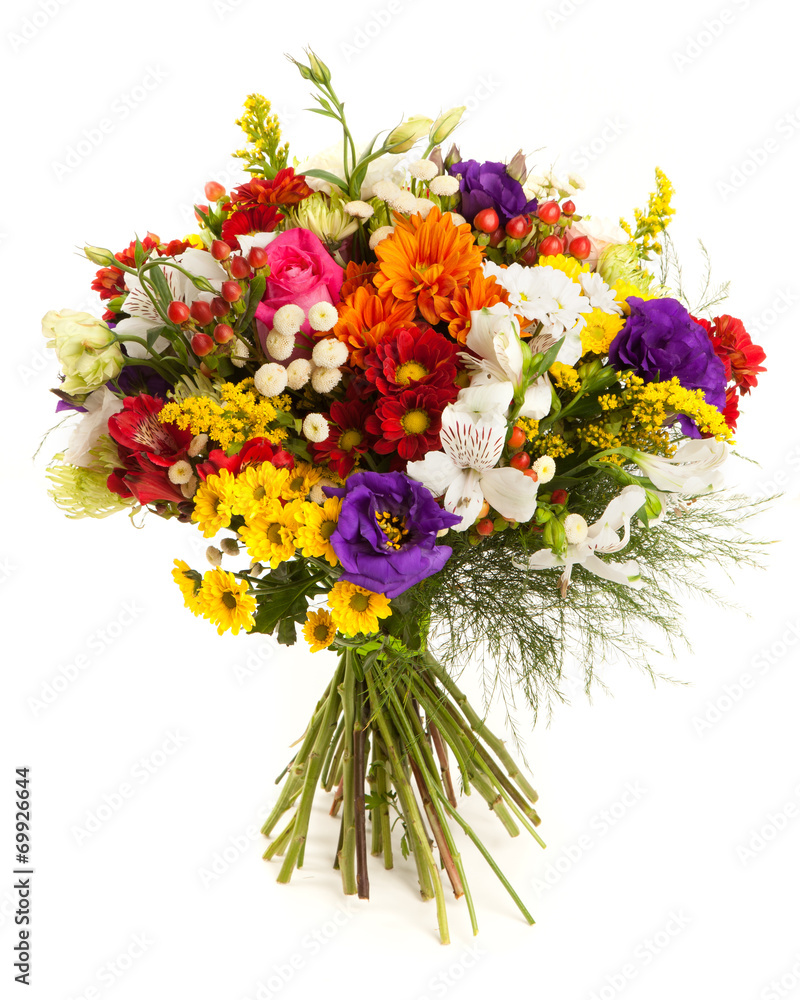 Naklejka premium Colorful flowers bunch