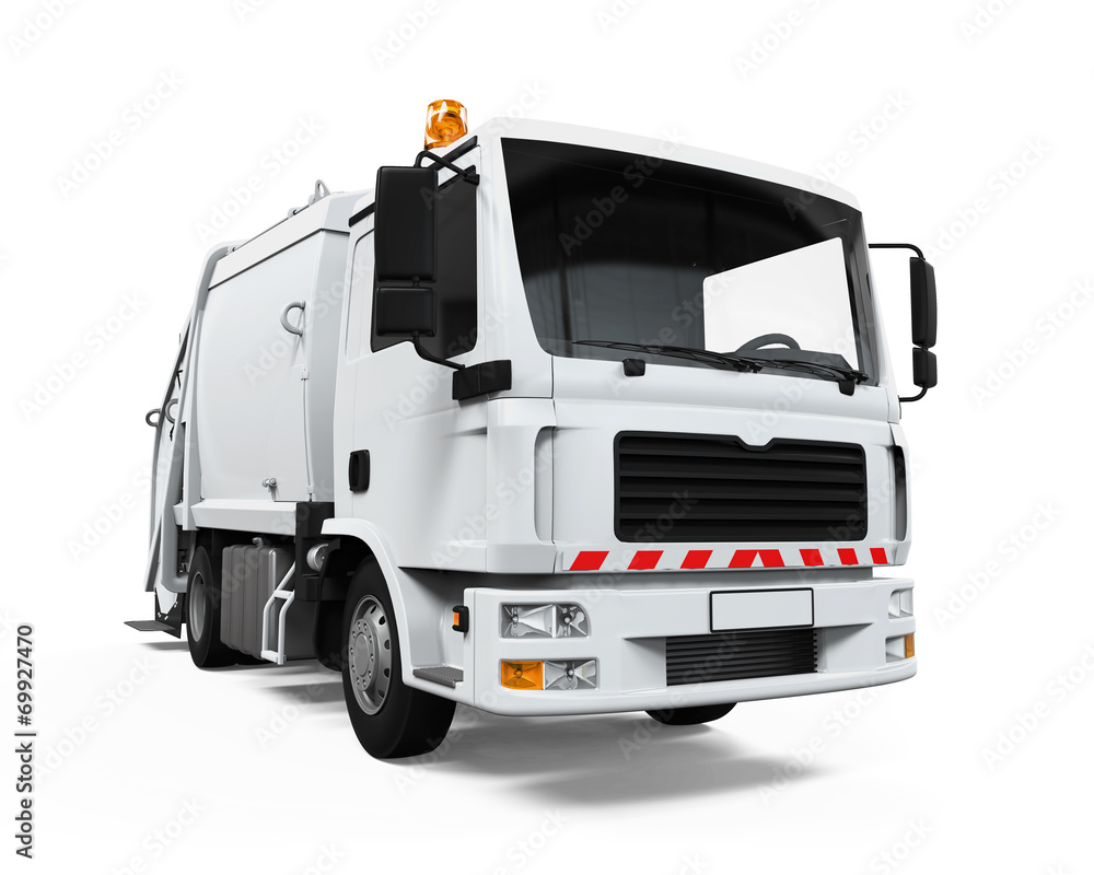 Garbage Truck Isolated