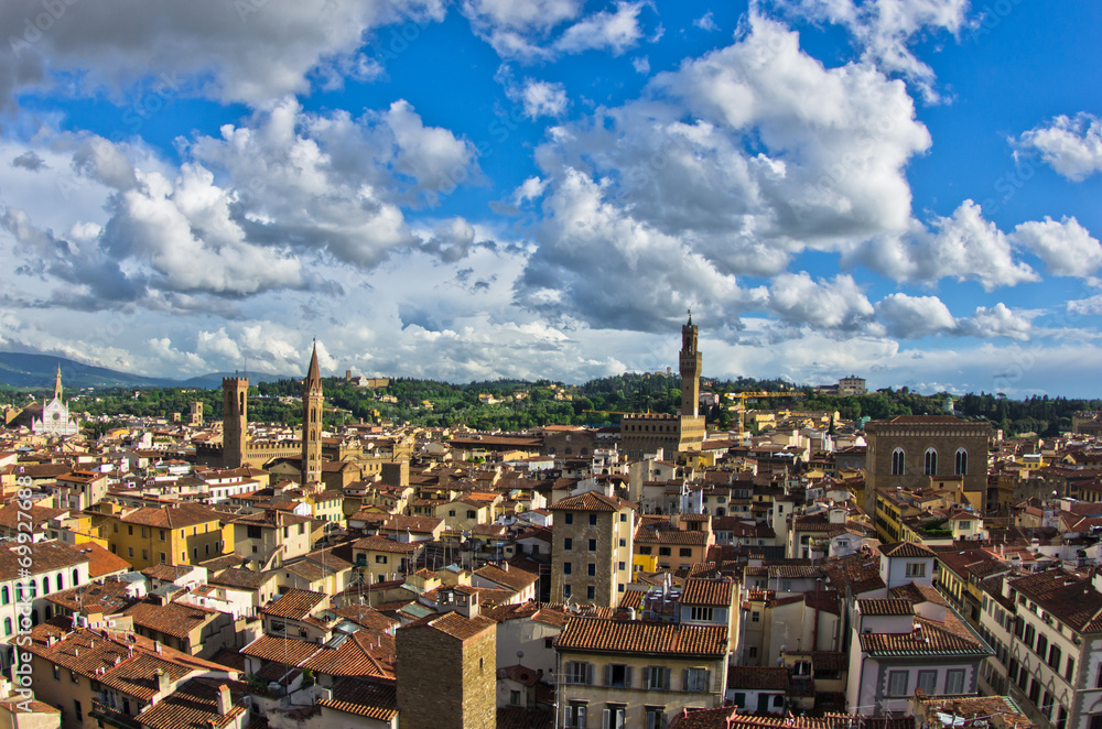 View of Florence with Palazzo Vecchio and other landmarks
