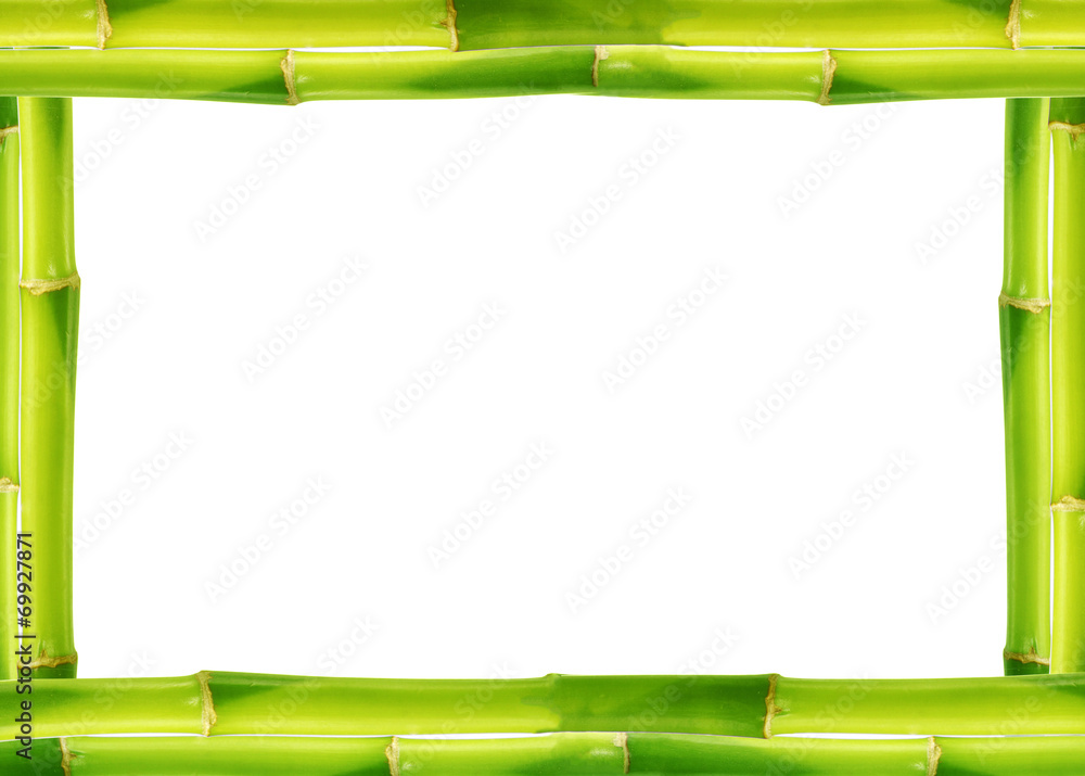 Bamboo frame made of stems Bamboo frame made of stems
