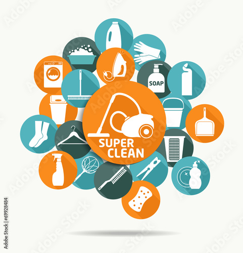 Abstract background of clean.Vector icon set.
