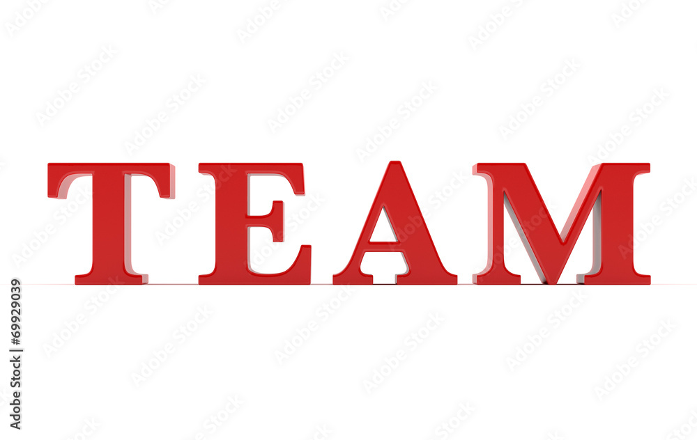 Fototapeta premium Team text 3D
