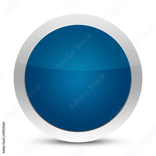 Free Download empty glossy Blue button - GFXLoad
