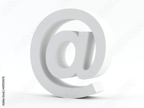 White @ e-mail sign
