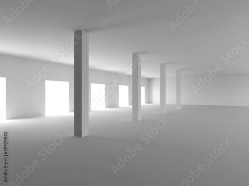 Empty Room white 3D