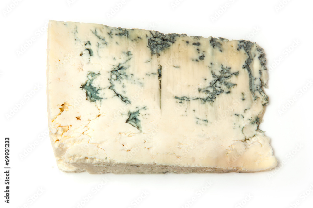 Gorgonzola Italian cheese isolated on a white studio background. Gorgonzola Italian cheese isolated on a white studio background.