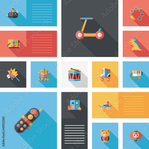 kid toys flat app ui background,eps10