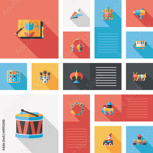 kid toys flat app ui background,eps10