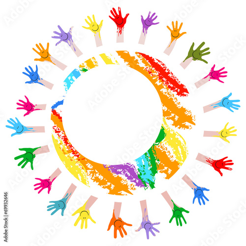 colorful hands