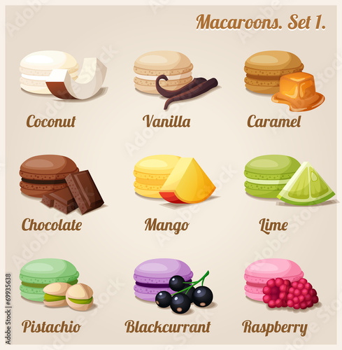 Macaroons. Set 1.
