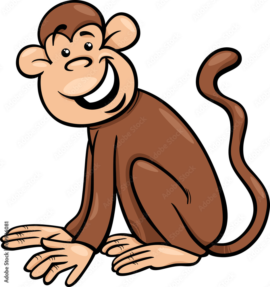 funny monkey cartoon illustration funny monkey cartoon illustration
