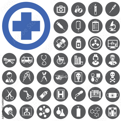 Medical icons set. Vector Illustration eps 10