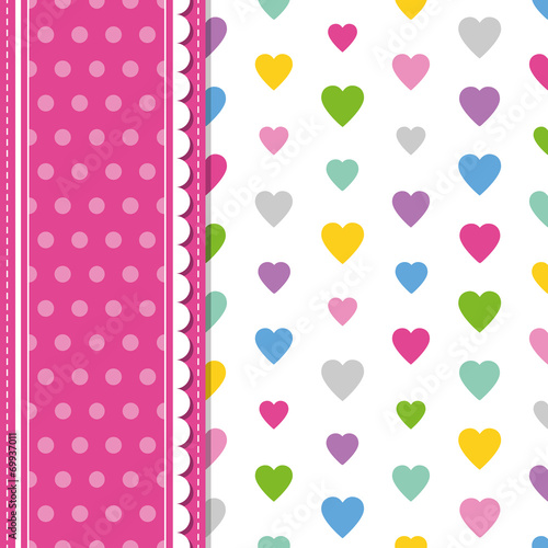 hearts and polka dot greeting card