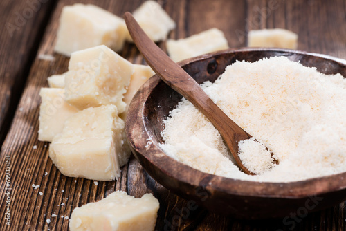 Fresh grated Parmesan Cheese photo