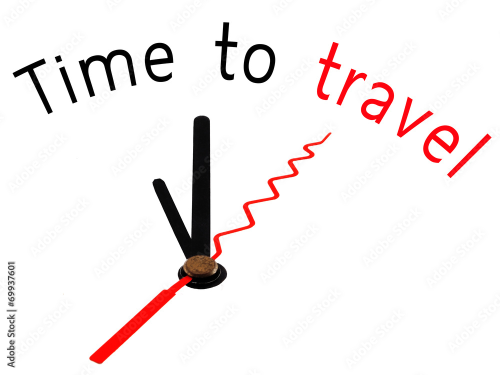Time to Travel with clock concept Time to Travel with clock concept