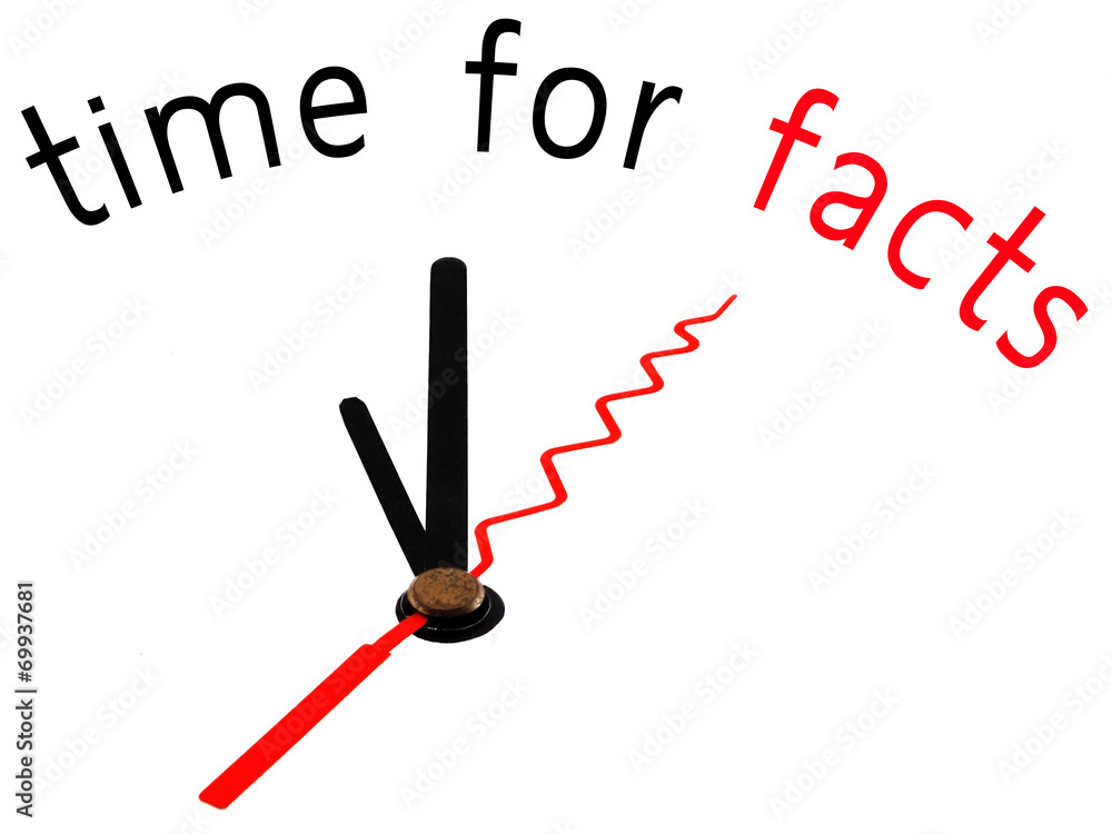 time for facts with clock concept time for facts with clock concept