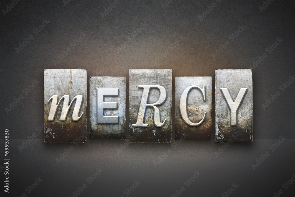 Fototapeta premium Mercy Letterpress