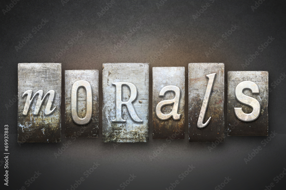 Naklejka premium Morals Letterpress