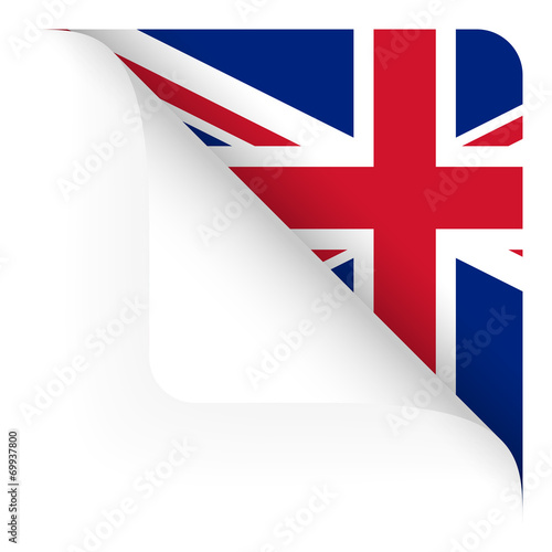 Papier - Ecke oben gerundet - Länderflagge UK