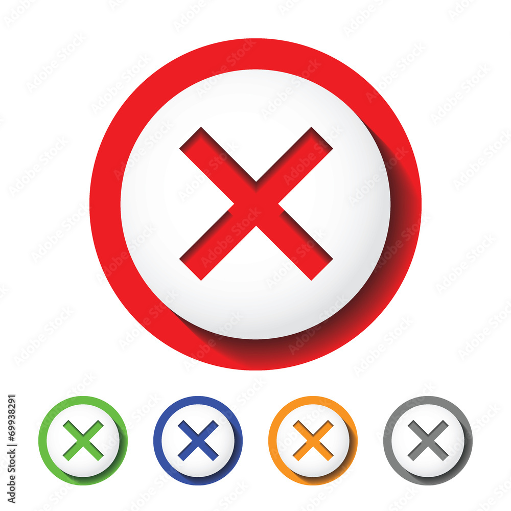 Obraz premium cross sign icon , wrong mark , no icon
