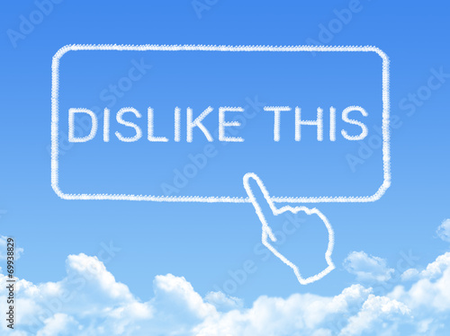 Dislike this message cloud shape