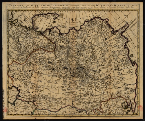 Antique Map of Grand Tartaria and Russia