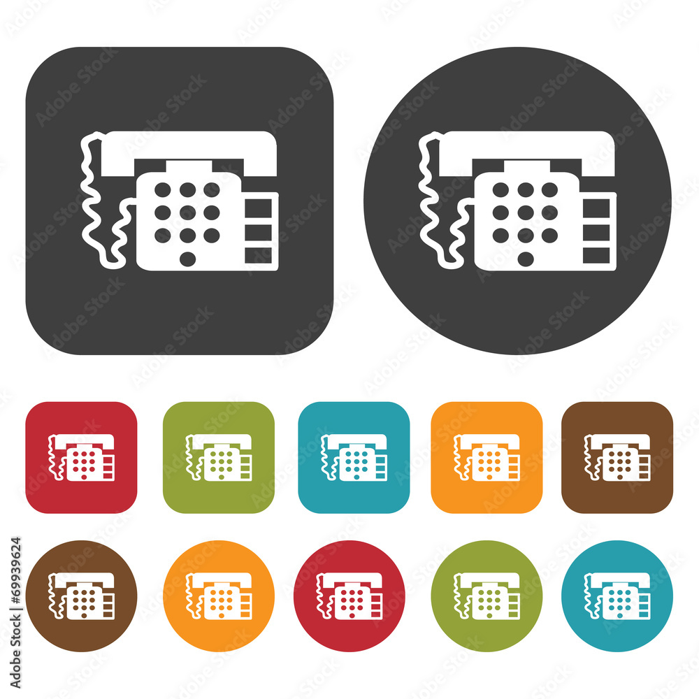 Ancient phone icon symbol set. Telephone and home phone set. Rou Ancient phone icon symbol set. Telephone and home phone set. Rou