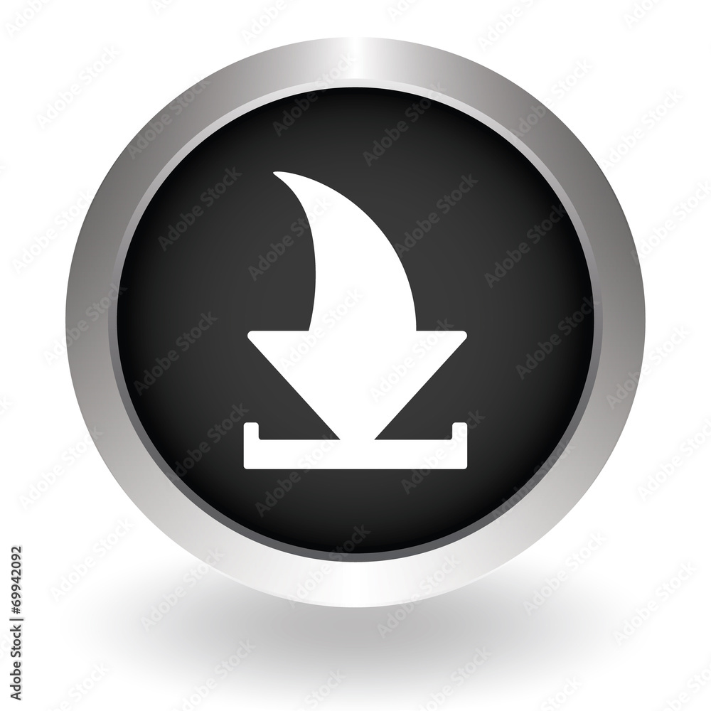 Download icon. Black Button sign symbol for website. Vector illu Download icon. Black Button sign symbol for website. Vector illu