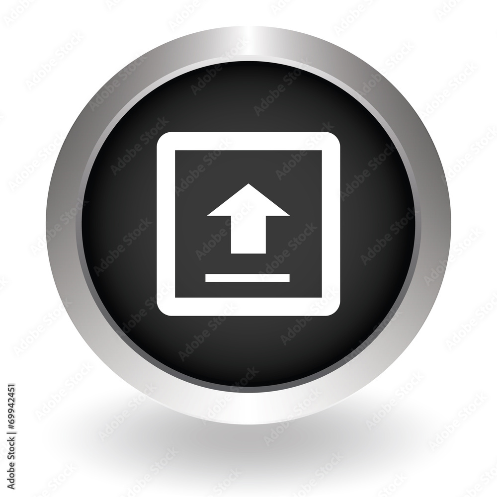 Upload icon - Vector. Black Button sign symbol for website. Vect Upload icon - Vector. Black Button sign symbol for website. Vect