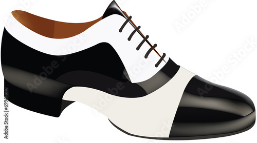 calzatura maschile da ballo bicolore photo
